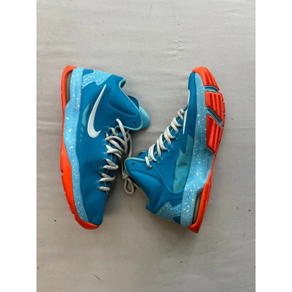 Nike KD 5 V GS Basketball Shoes Blue Orange White 555641-401 Size 5.5Y